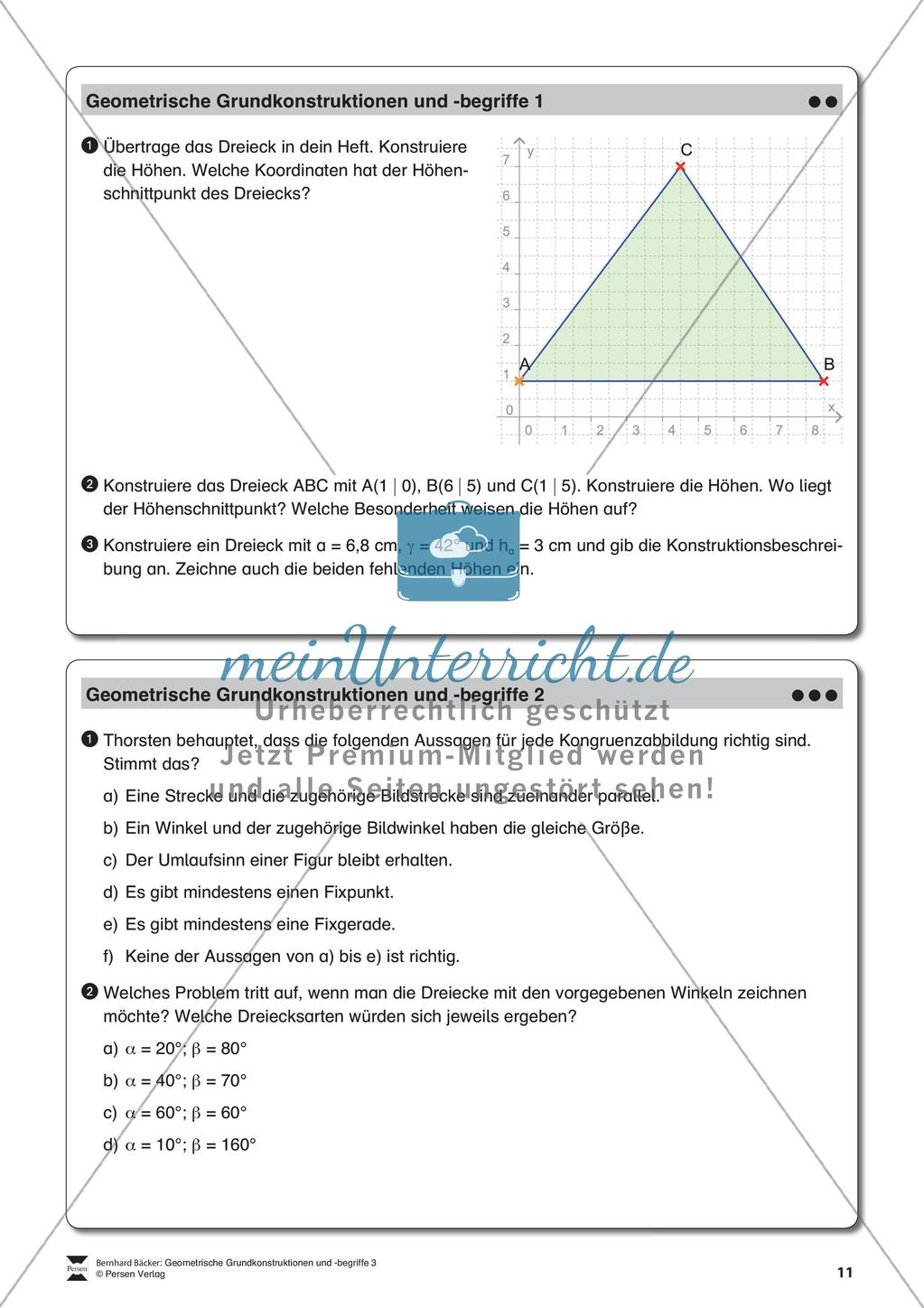 Das Dreieck und der Satz des Thales Preview 12