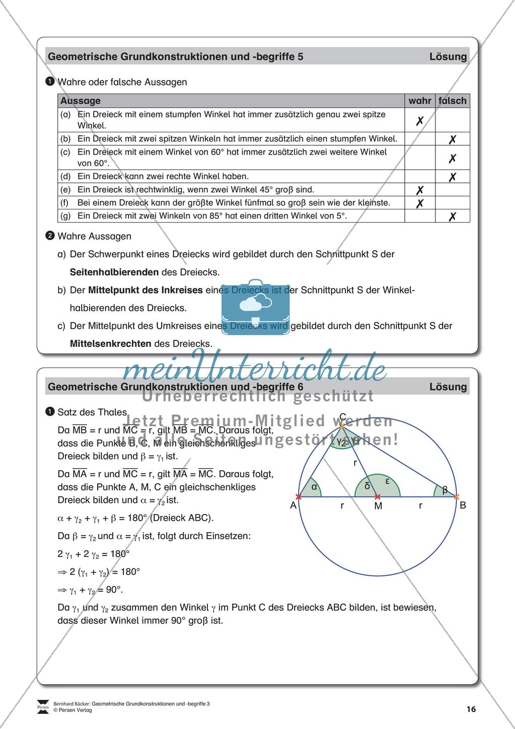 Das Dreieck und der Satz des Thales Preview 17