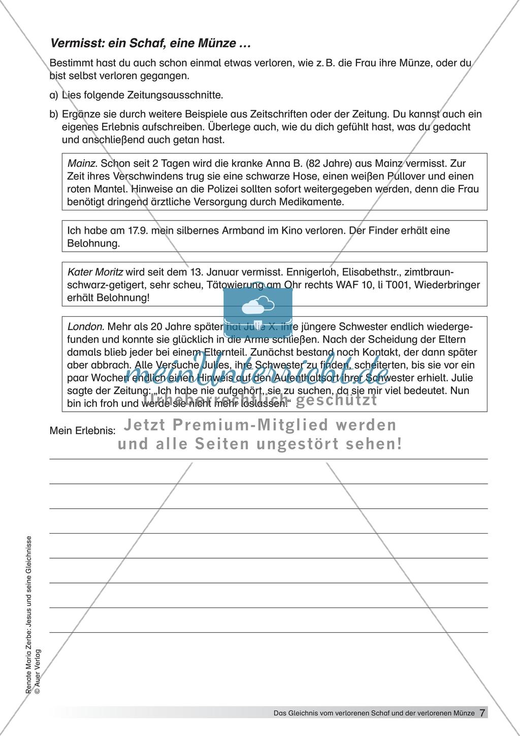 Das Gleichnis vom verlorenen Schaf und Münze Preview 9