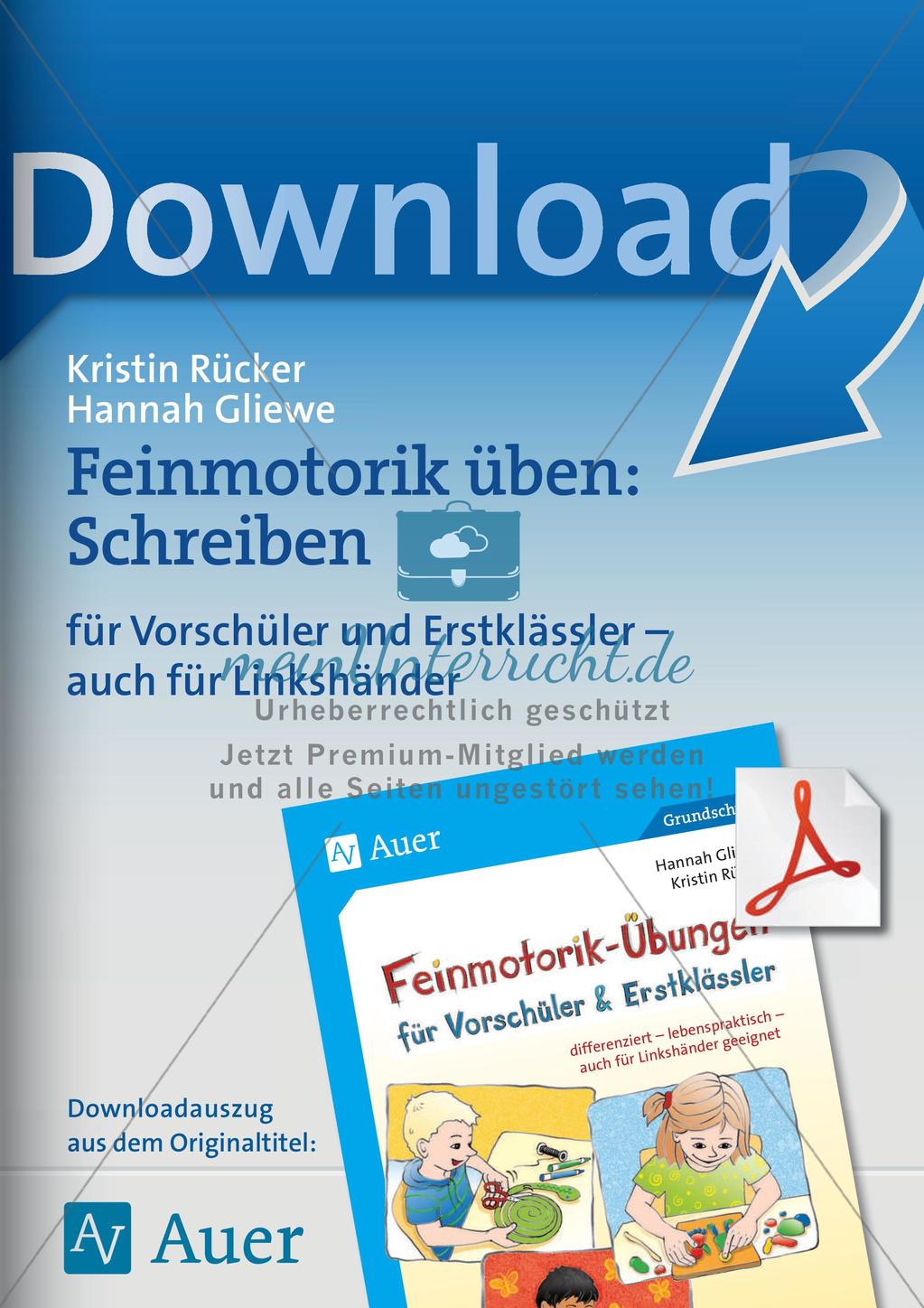 Üben der Feinmotorik: Schreiben Preview 1