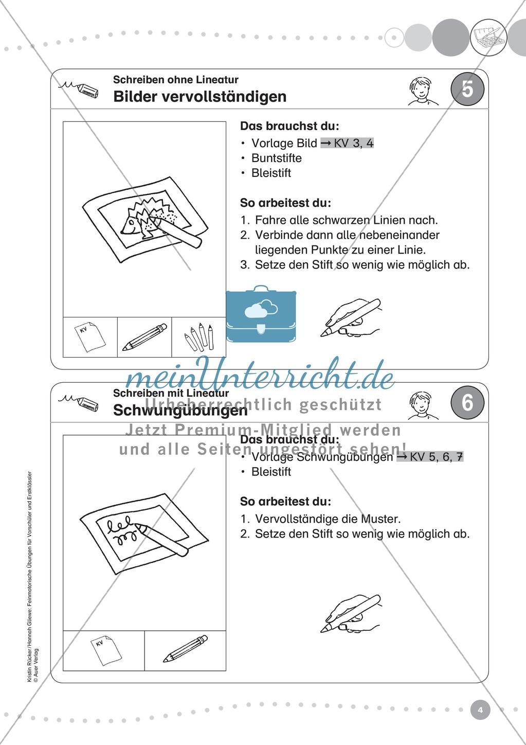 Üben der Feinmotorik: Schreiben Preview 6