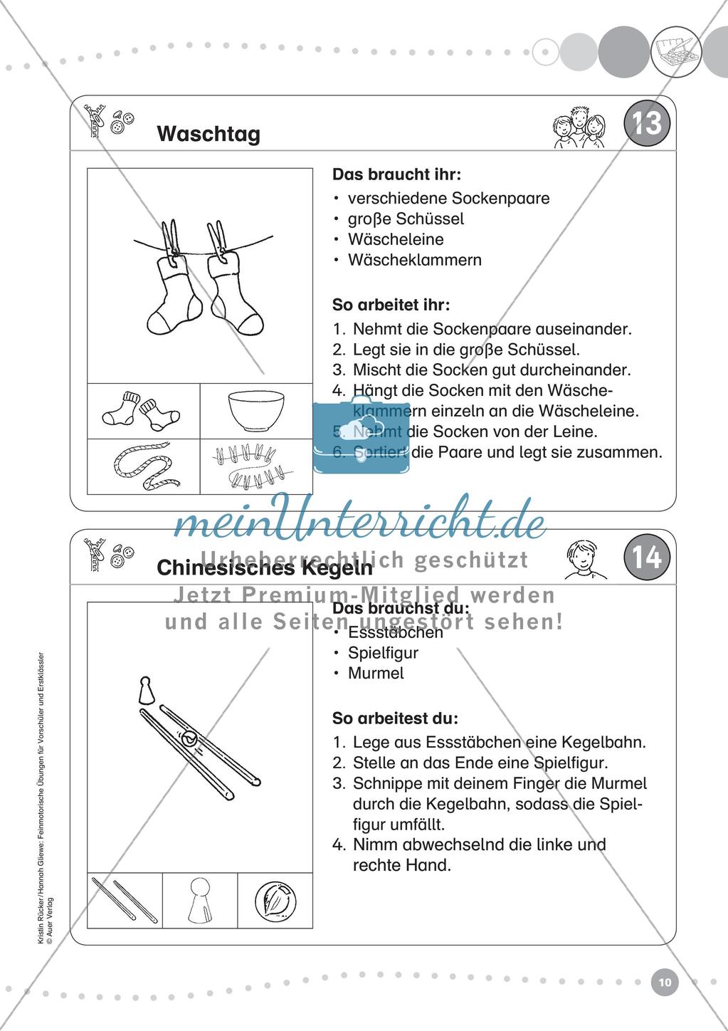 Feinmotorik üben: Lebenspraxis & Klatschspiele Preview 12