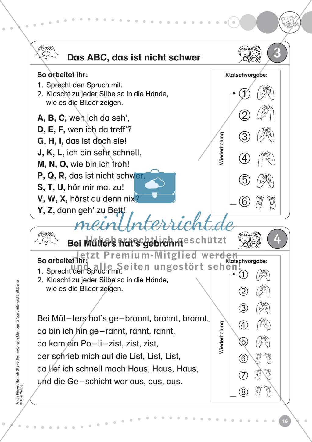 Feinmotorik üben: Lebenspraxis & Klatschspiele Preview 18
