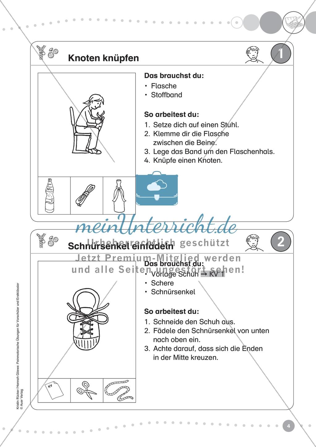 Feinmotorik üben: Lebenspraxis & Klatschspiele Preview 6