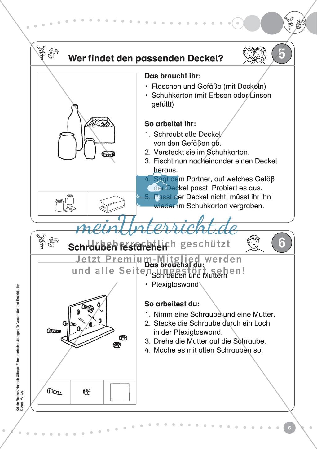 Feinmotorik üben: Lebenspraxis & Klatschspiele Preview 8