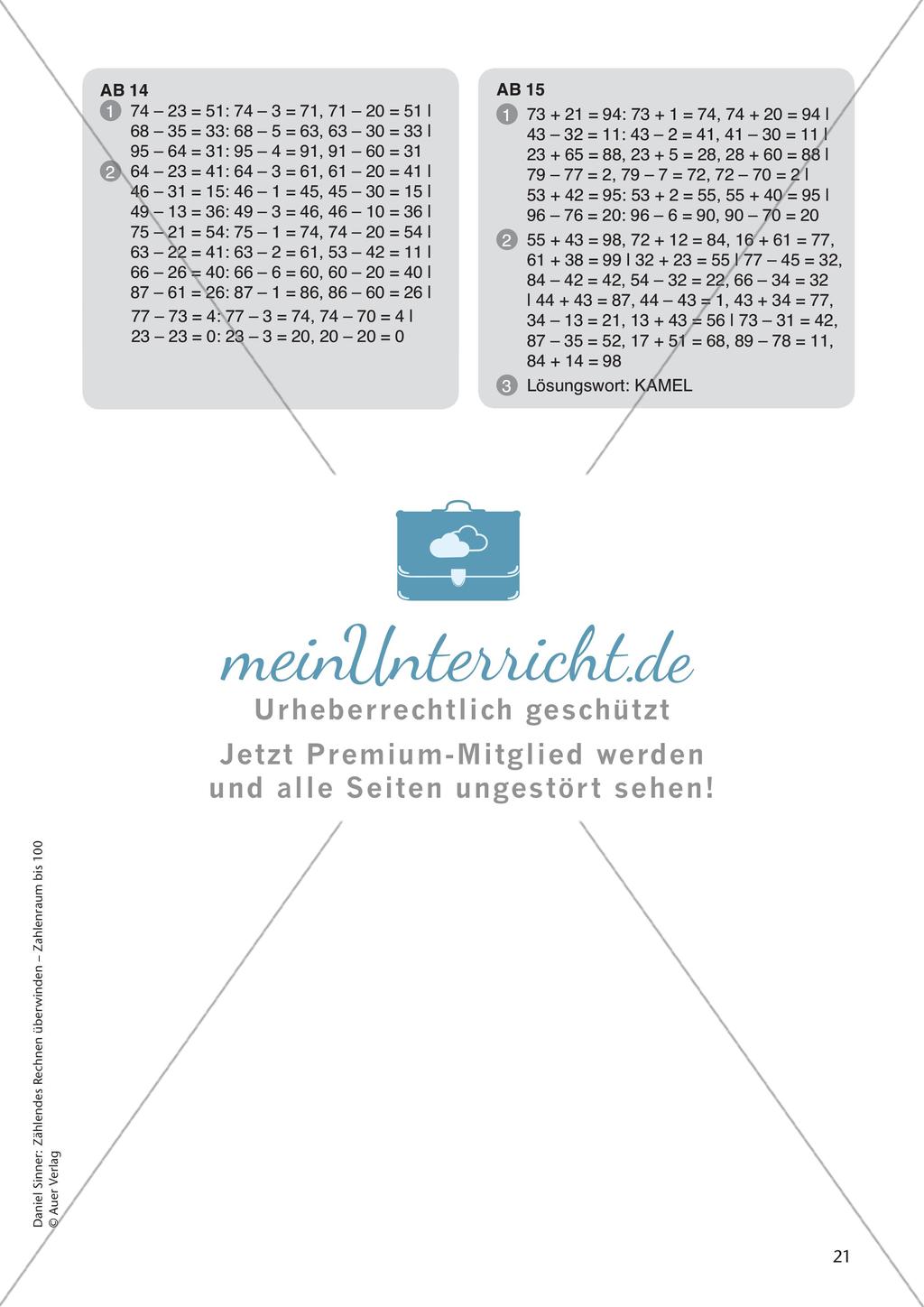 Rechnen im Zahlenraum bis 100 ohne Zehnerübergang Preview 23