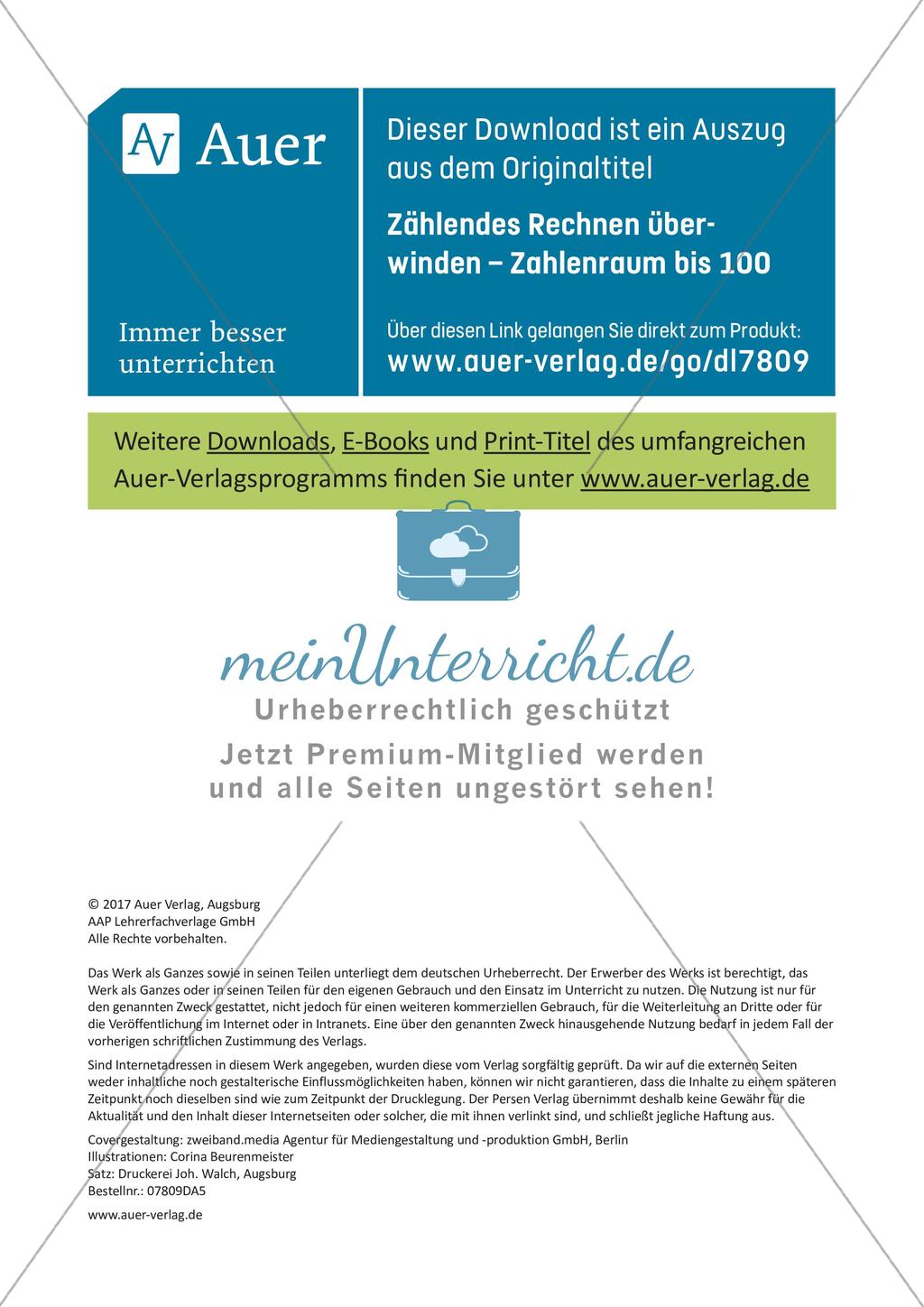 Rechnen im Zahlenraum bis 100 mit Zehnerübergang Preview 23