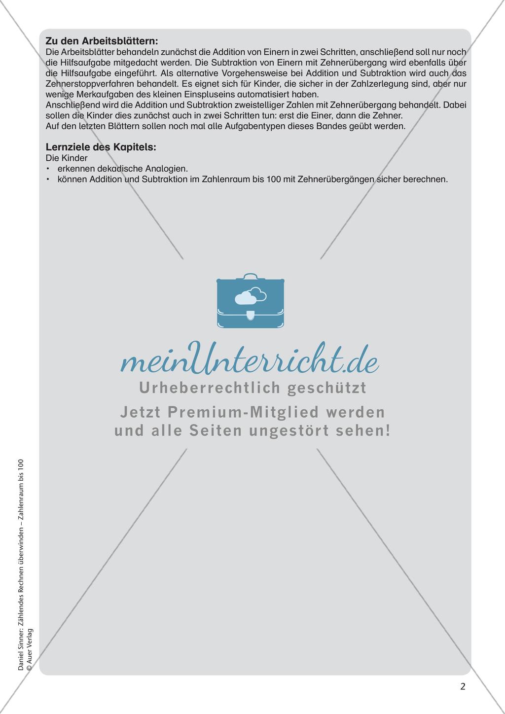 Rechnen im Zahlenraum bis 100 mit Zehnerübergang Preview 4