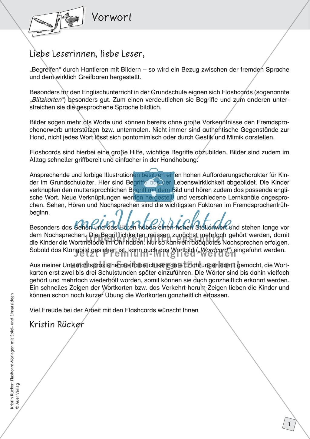 Spielideen: Flashcards zum Thema Wild and Farm animals Preview 3