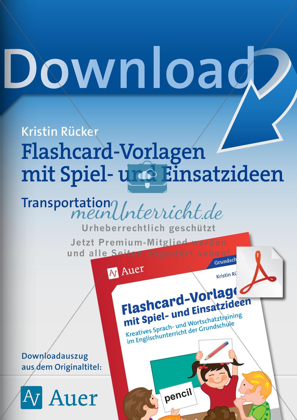 Spielideen: Flashcards zum Thema Transportation Preview 1