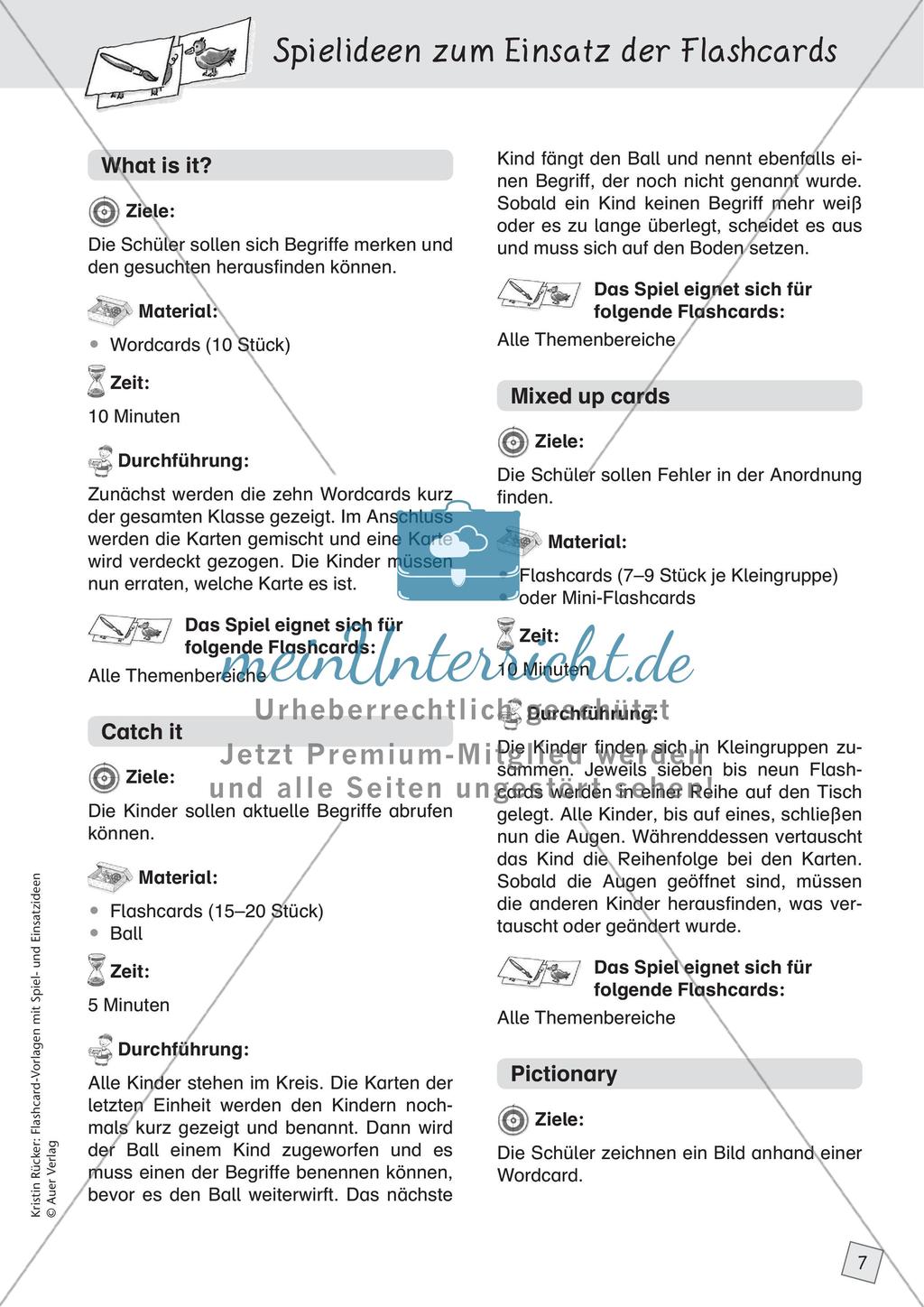 Spielideen: Flashcards zum Thema Transportation Preview 9