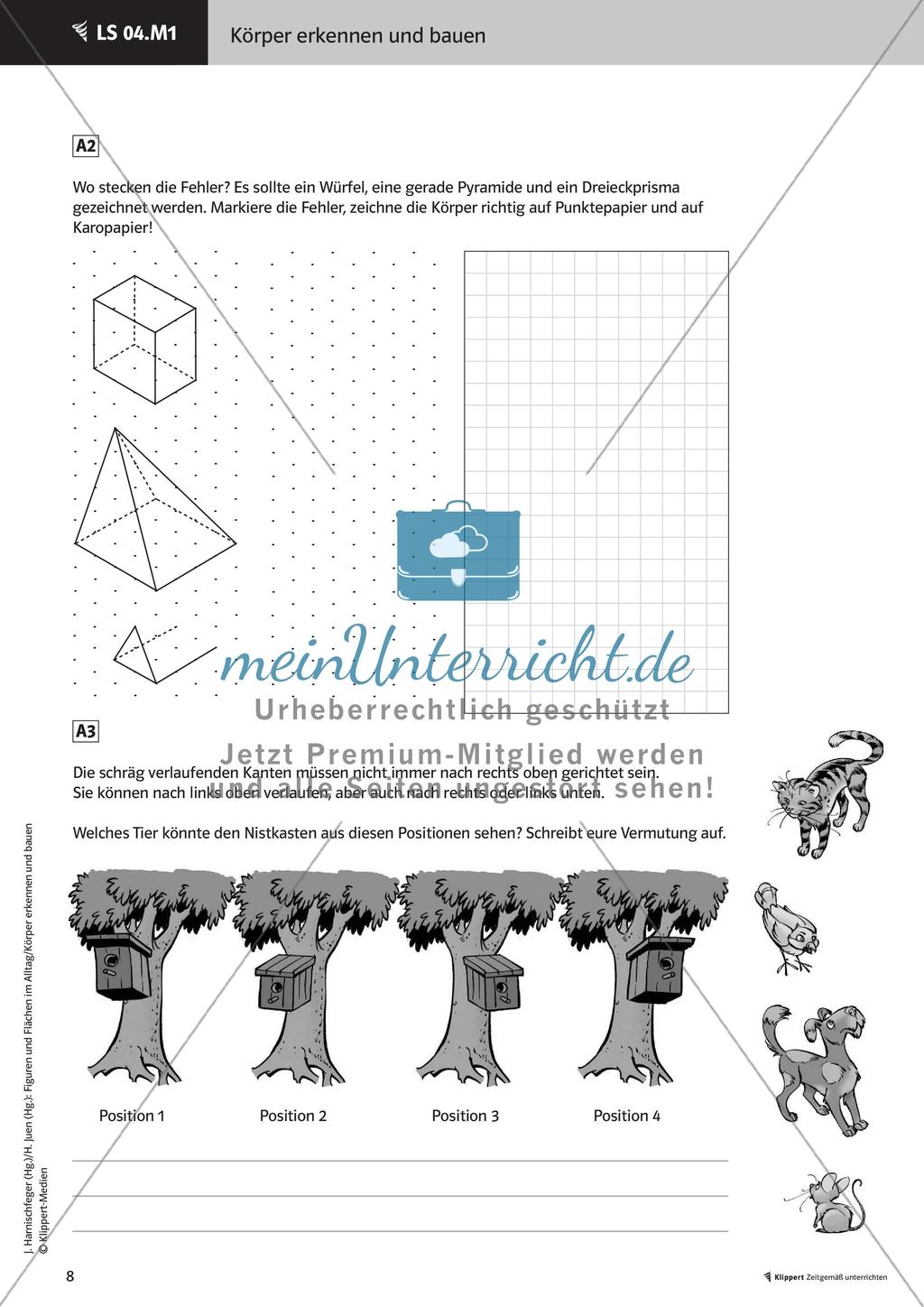 Das Bauen von Modellen: Zeichnung von Netzen und Schrägbildern Preview 10