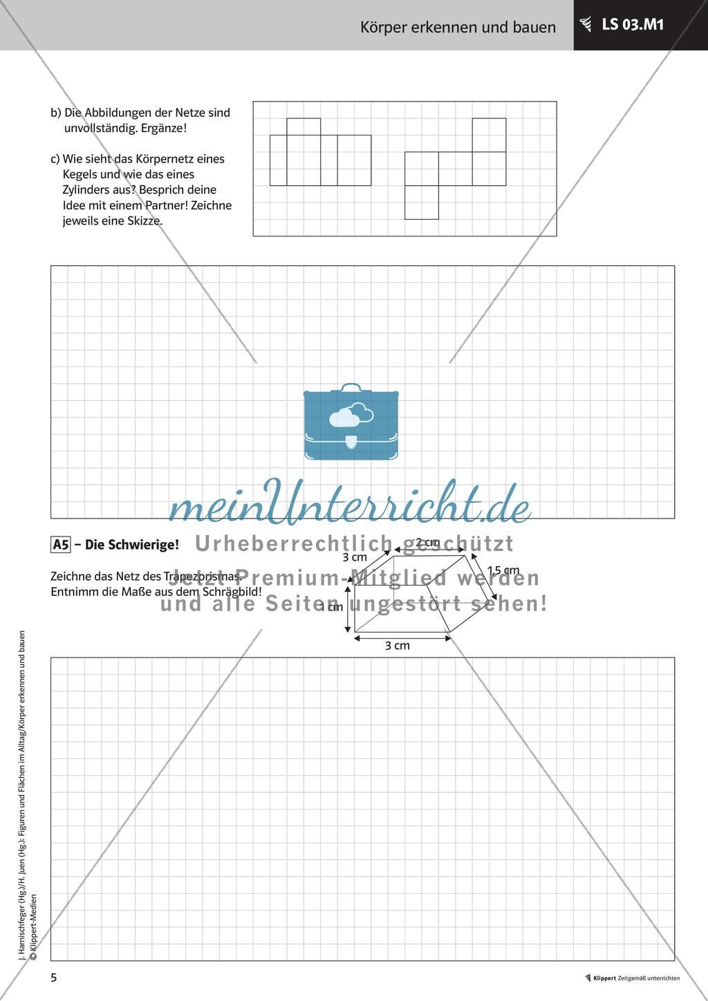 Das Bauen von Modellen: Zeichnung von Netzen und Schrägbildern Preview 7