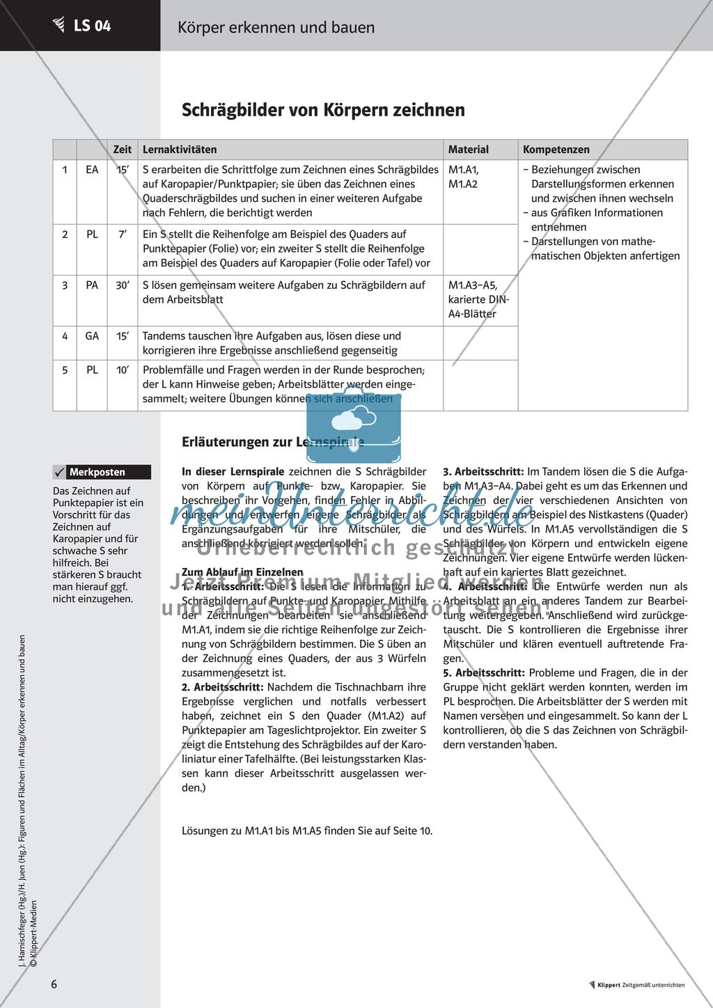 Das Bauen von Modellen: Zeichnung von Netzen und Schrägbildern Preview 8