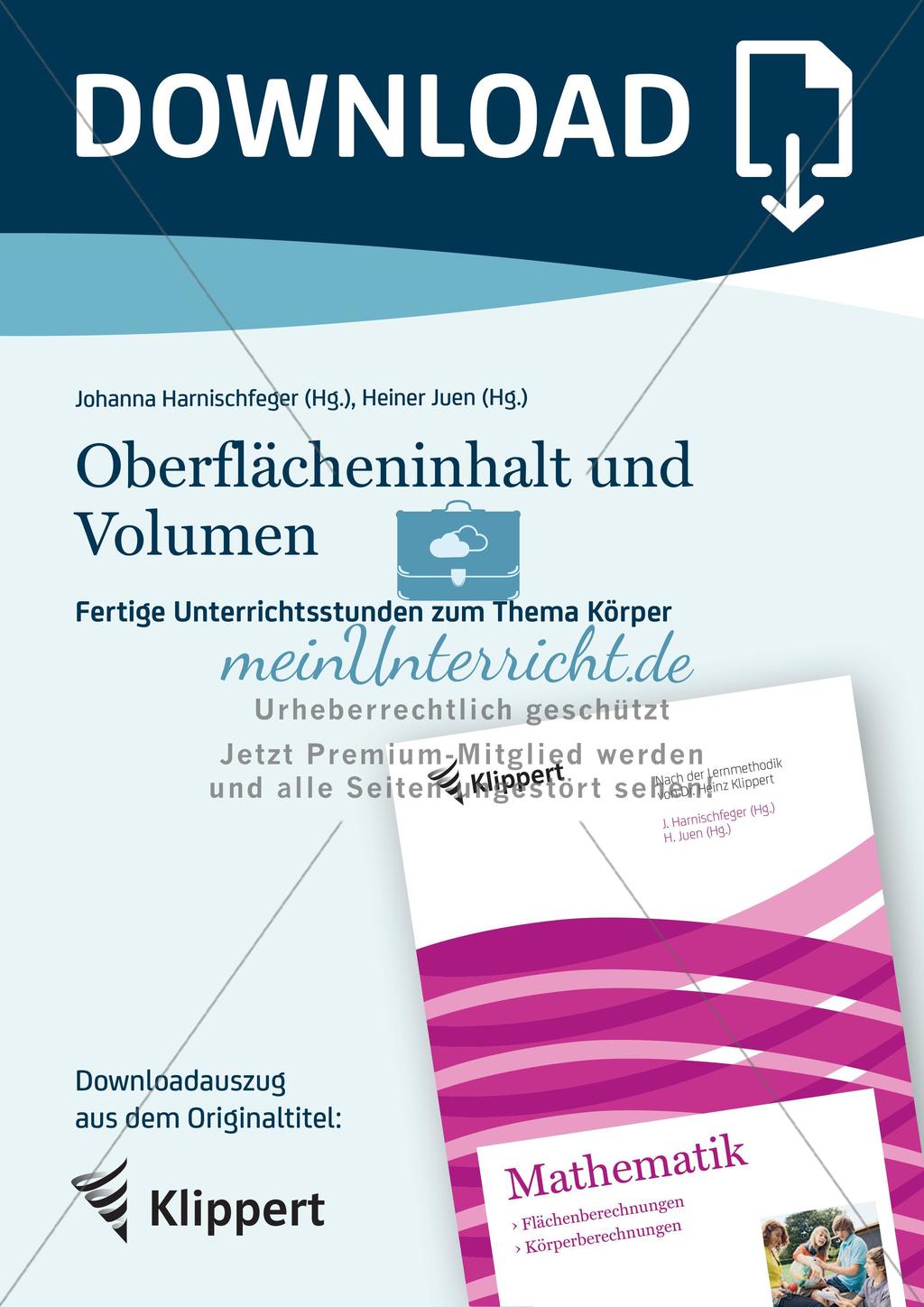 Oberflächeninhalt und Volumen Preview 1