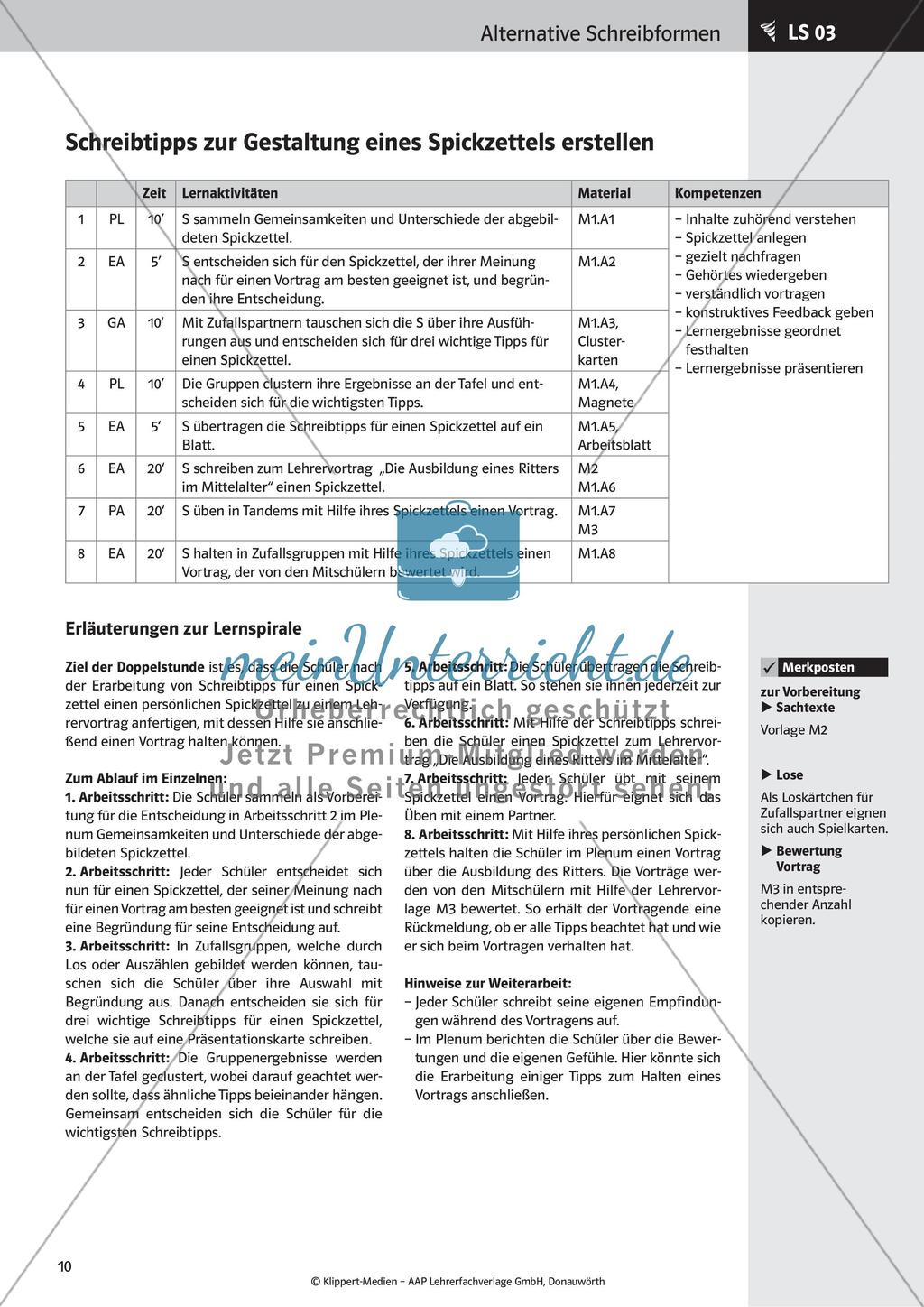Verfassen von Steckbriefen und Spickzetteln Preview 12