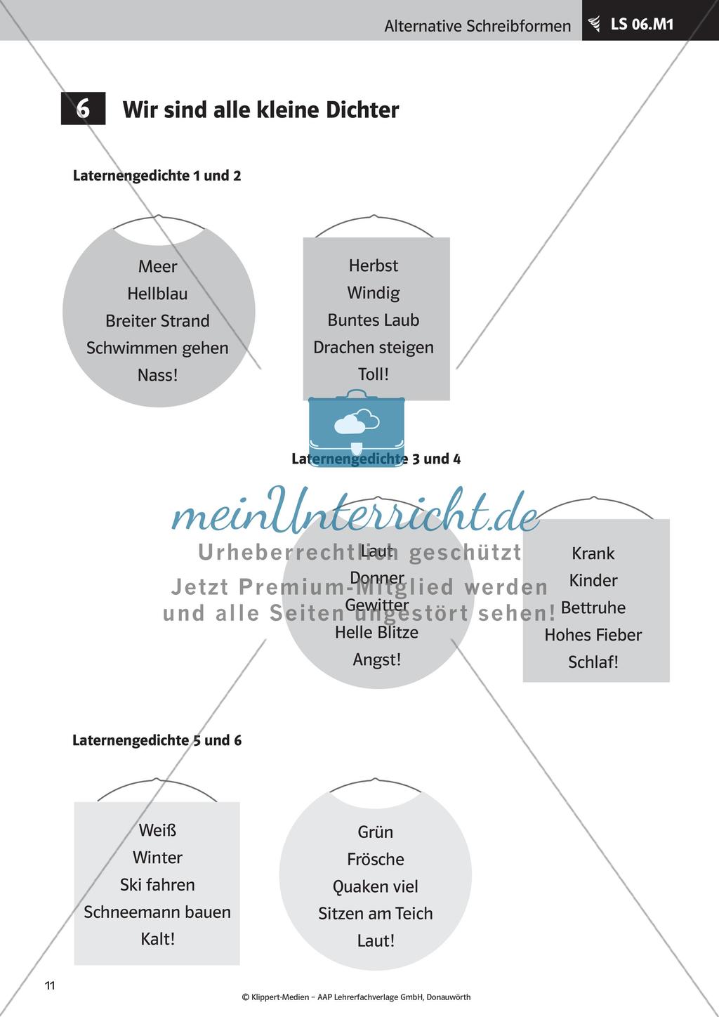 Verfassen von Texten: Protokoll, Plakat, Laternengedicht und Fantasiegeschichte Preview 13