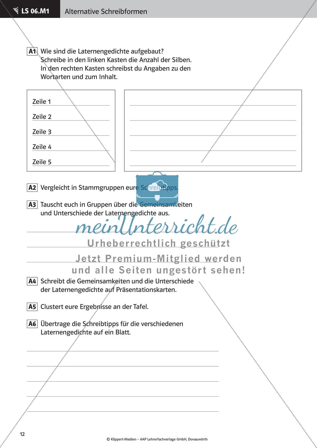 Verfassen von Texten: Protokoll, Plakat, Laternengedicht und Fantasiegeschichte Preview 14