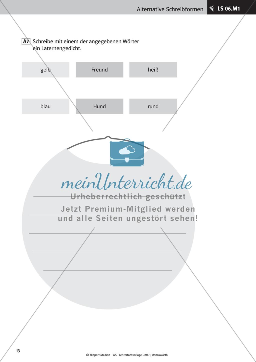 Verfassen von Texten: Protokoll, Plakat, Laternengedicht und Fantasiegeschichte Preview 15