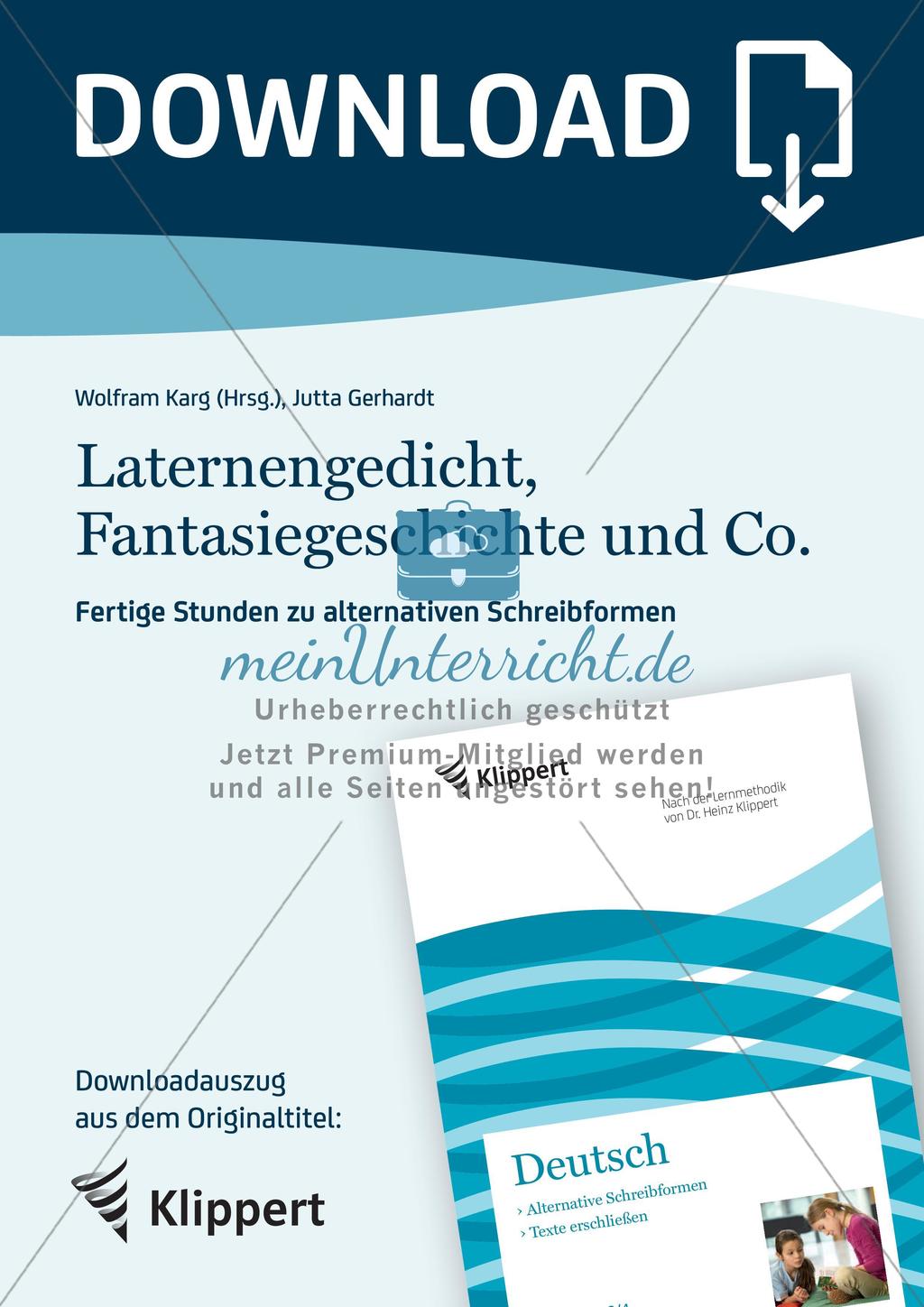 Verfassen von Texten: Protokoll, Plakat, Laternengedicht und Fantasiegeschichte Preview 1