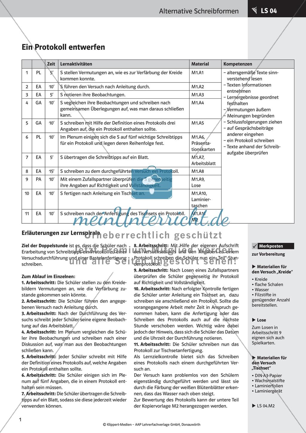 Verfassen von Texten: Protokoll, Plakat, Laternengedicht und Fantasiegeschichte Preview 3