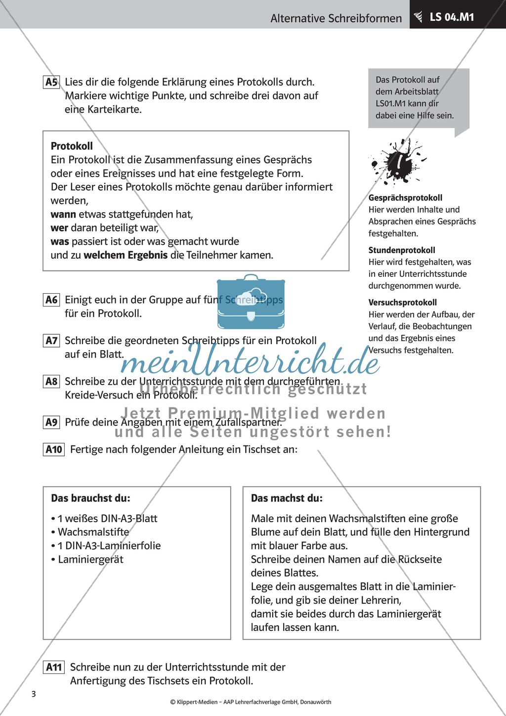 Verfassen von Texten: Protokoll, Plakat, Laternengedicht und Fantasiegeschichte Preview 5
