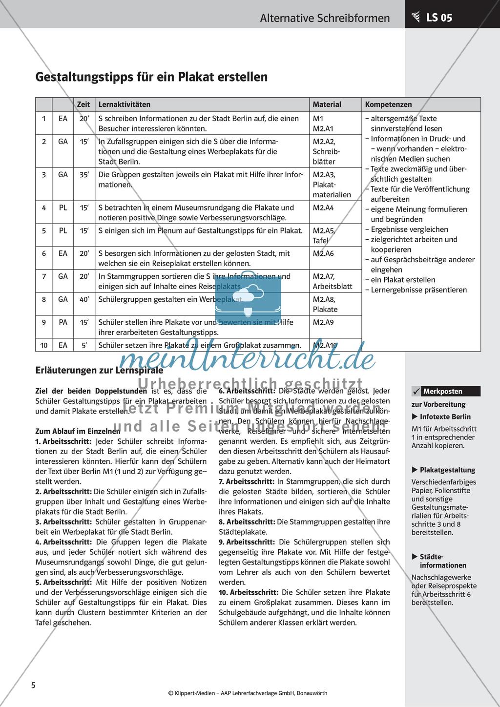 Verfassen von Texten: Protokoll, Plakat, Laternengedicht und Fantasiegeschichte Preview 7