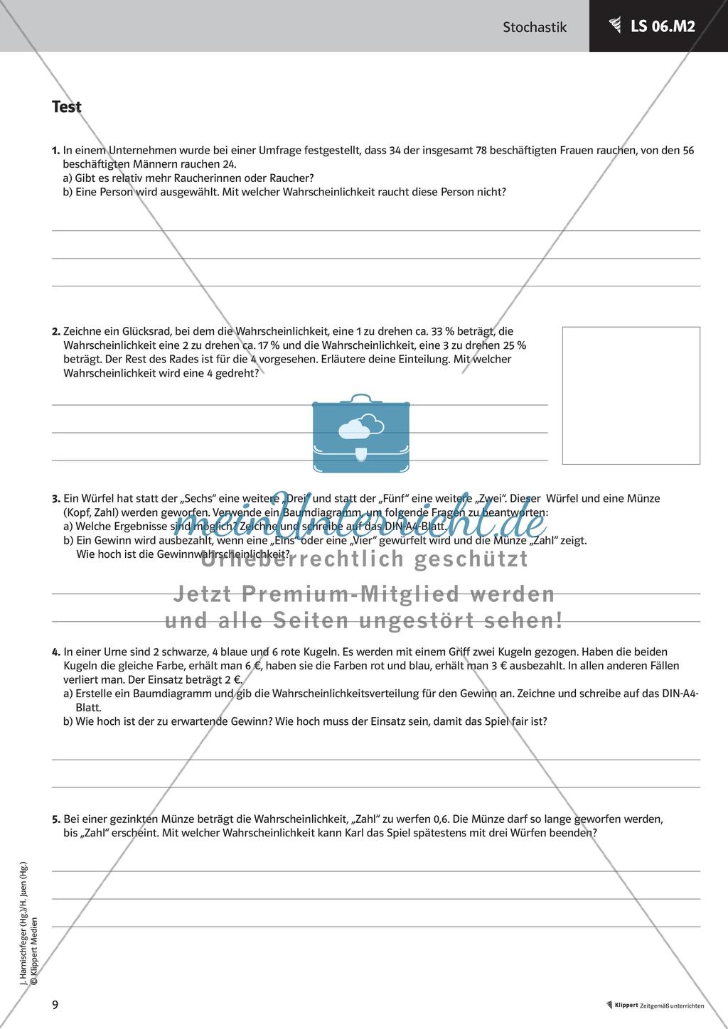 Stochastik: Beispiele und Test Preview 11