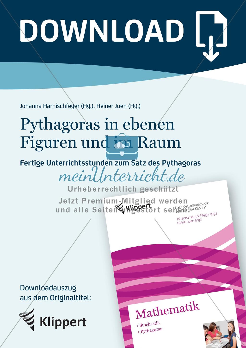 Pythagoras in ebenen Figuren und im Raum Preview 1