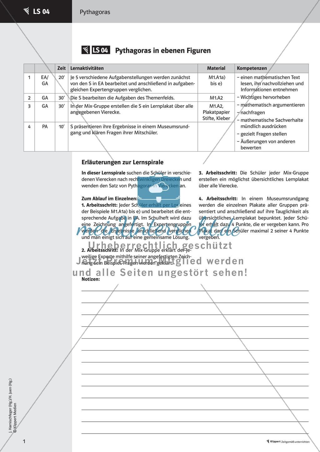 Pythagoras in ebenen Figuren und im Raum Preview 3