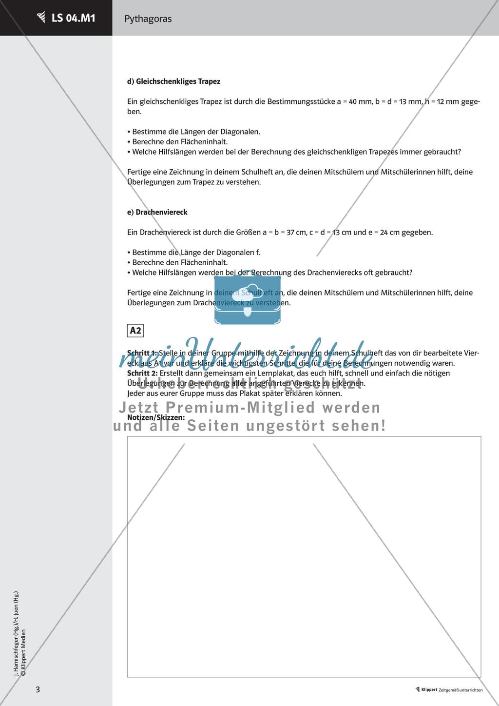 Pythagoras in ebenen Figuren und im Raum Preview 5