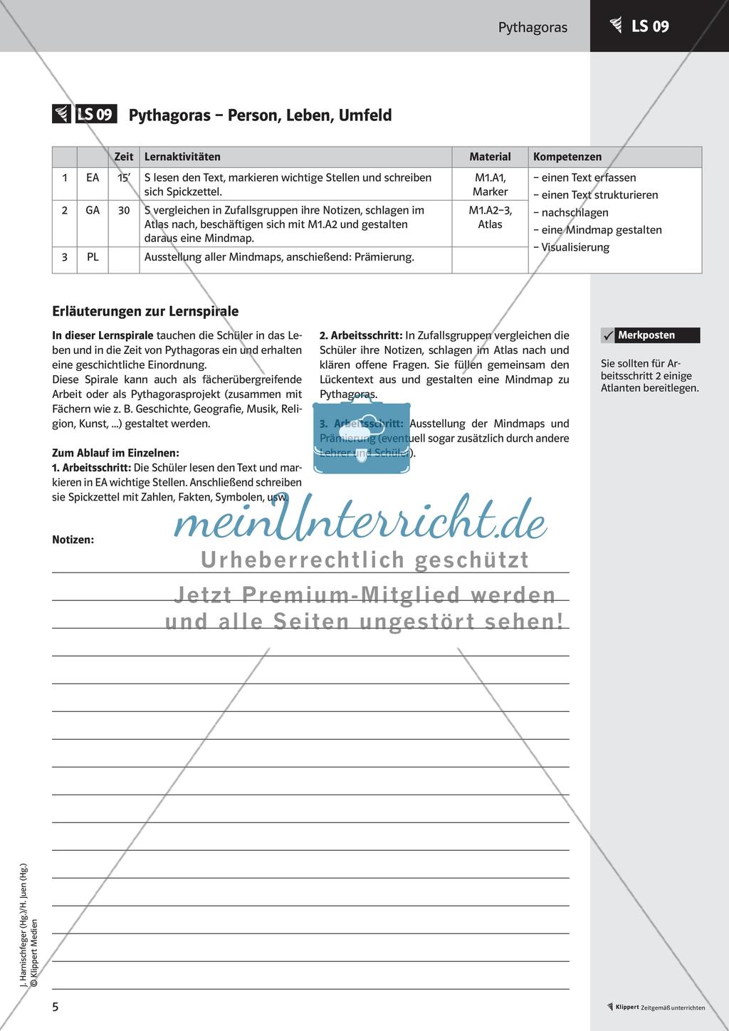 Satz des Pythagoras: Weiterführendes Material und Test Preview 7
