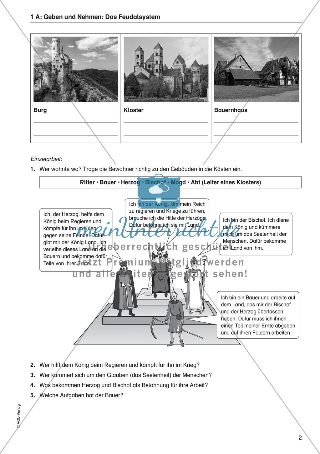 Mittelalter: Feudalsystem und Ständehierarchie Preview 4