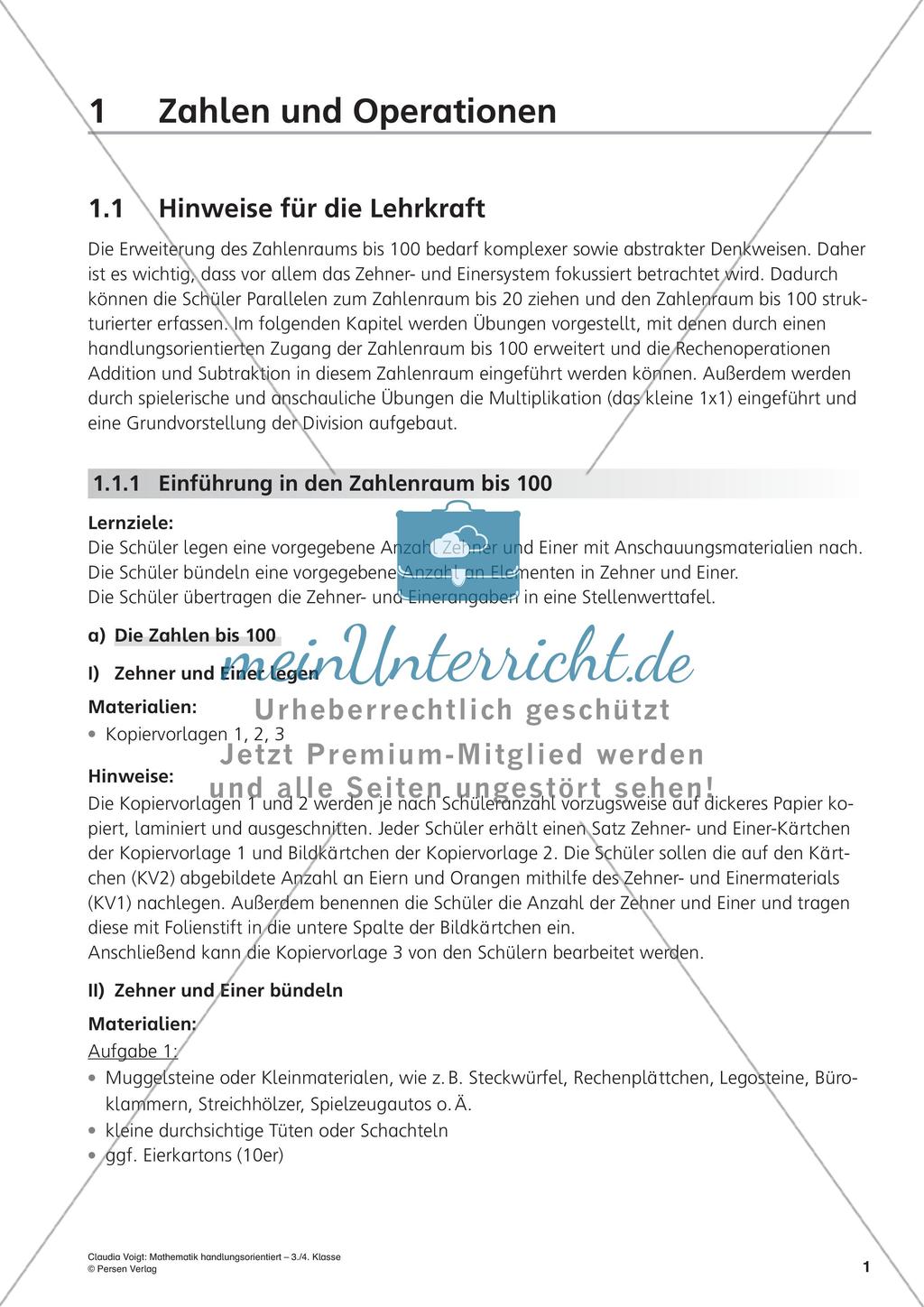 Rechnen im Zahlenraum bis 100 Preview 3