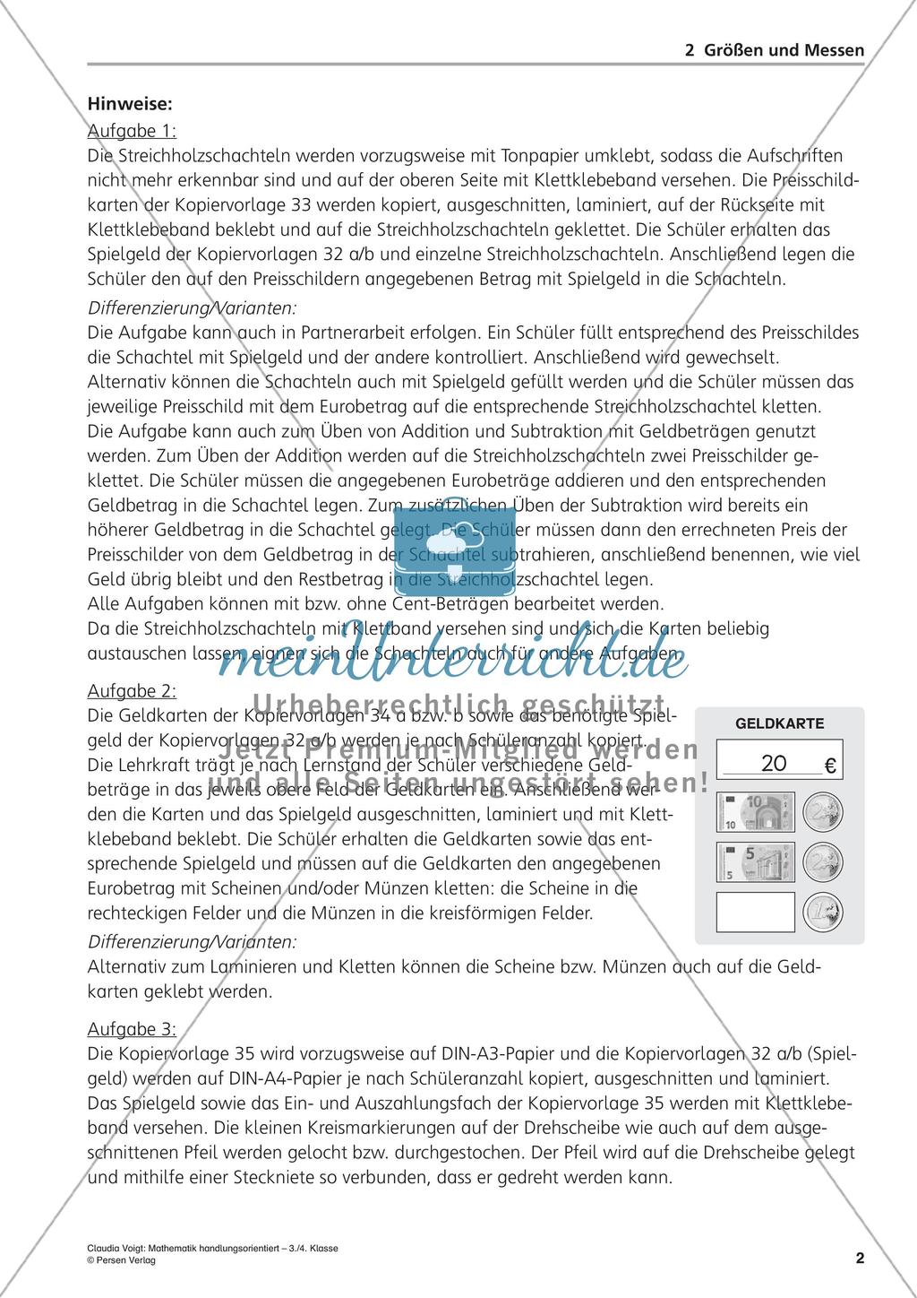 Handlungsorientiert: Größen und Messen Preview 4