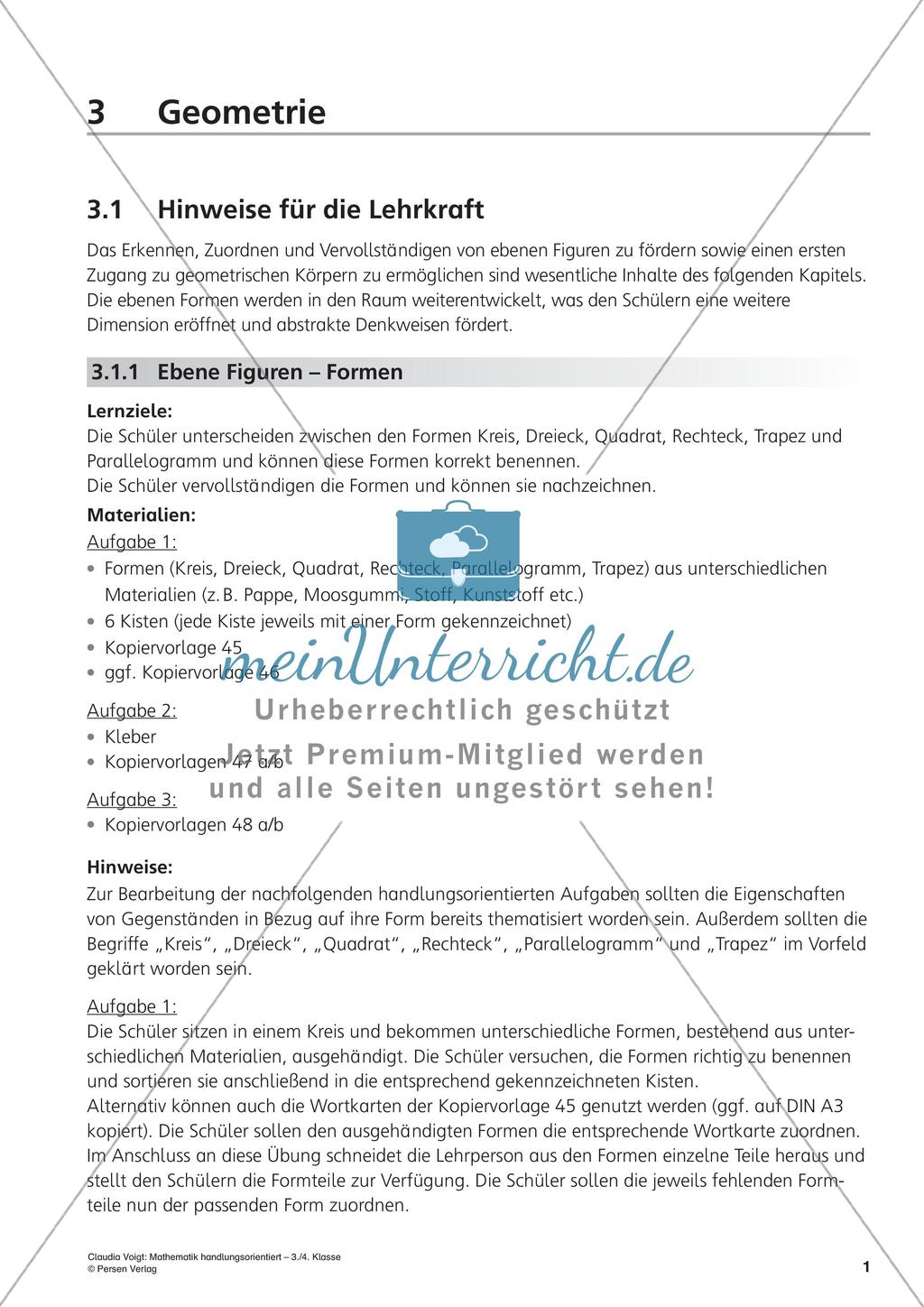 Handlungsorientiert: Geometrie Preview 3