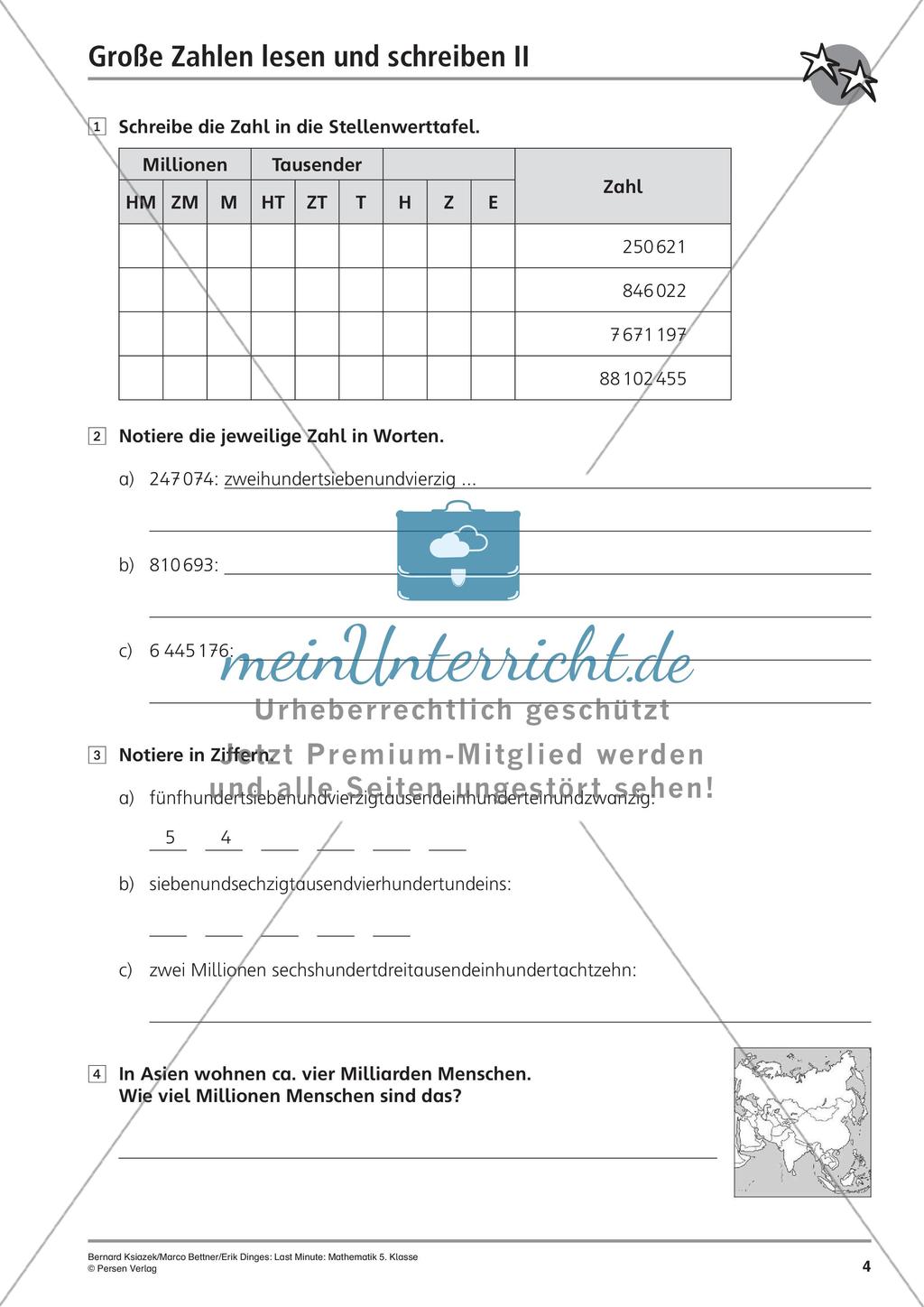 Lesen und Schreiben von großen Zahlen Preview 6