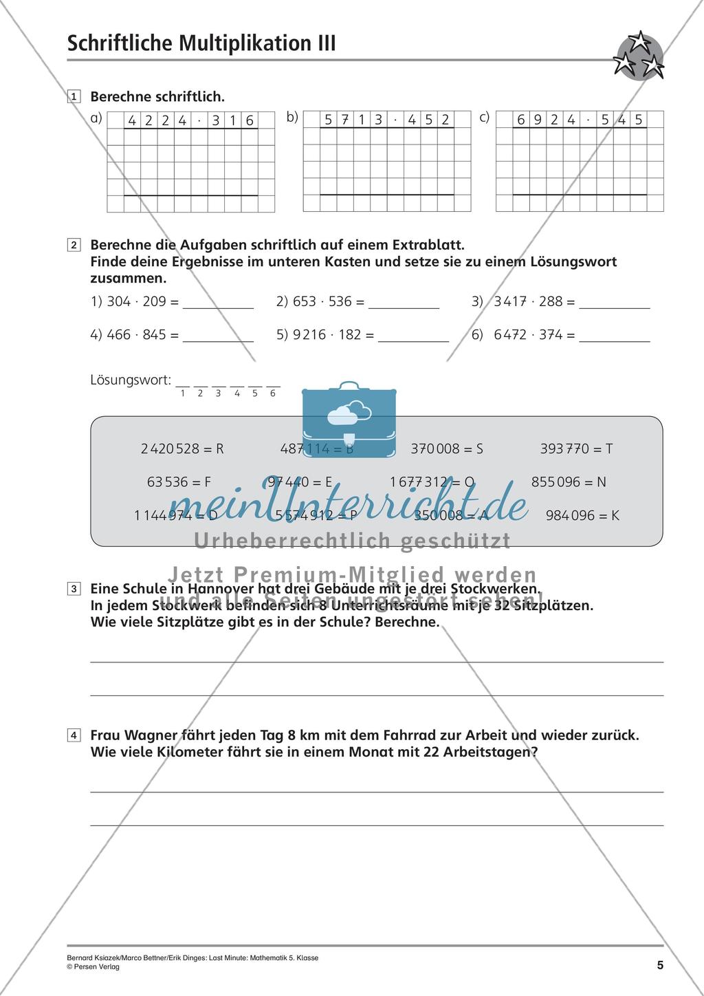 Last Minute: Schriftliche Multiplikation Preview 7