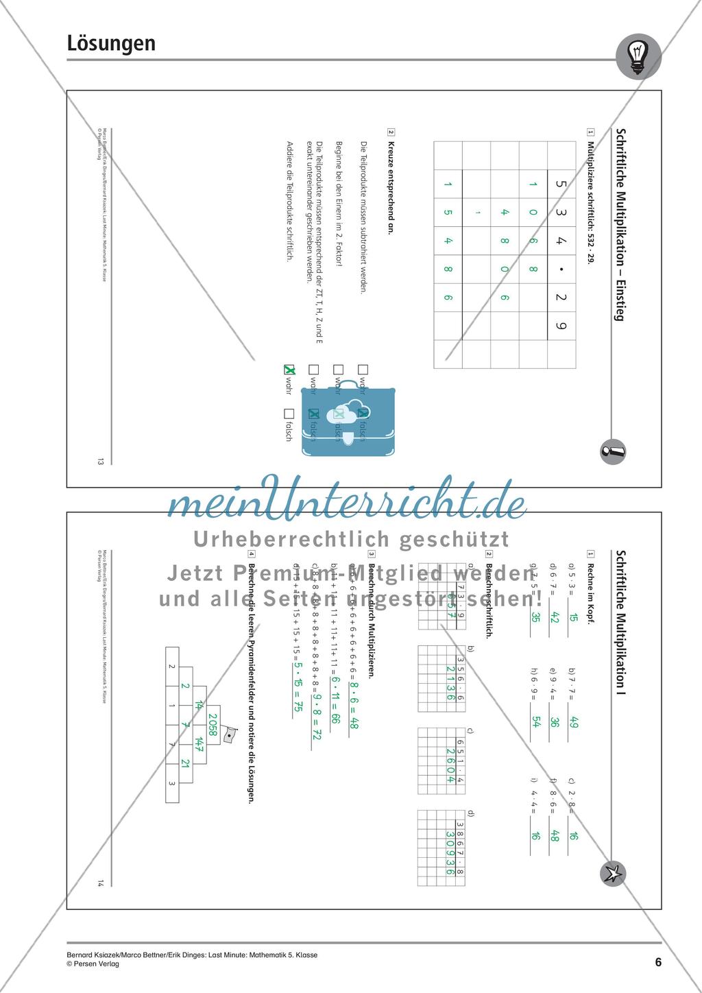 Last Minute: Schriftliche Multiplikation Preview 8