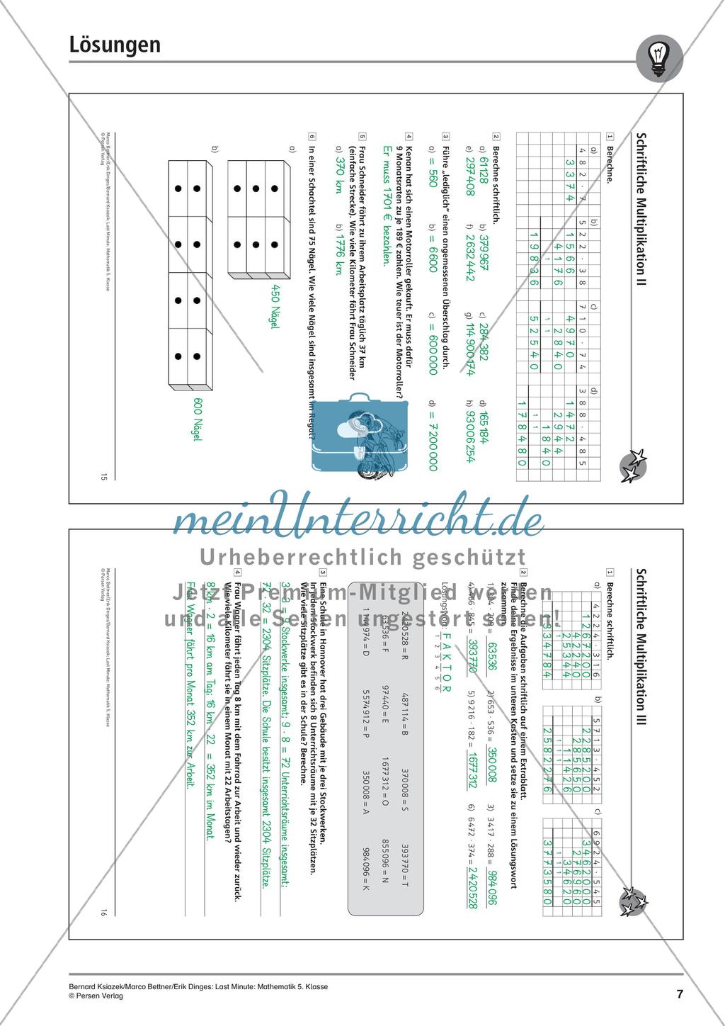 Last Minute: Schriftliche Multiplikation Preview 9