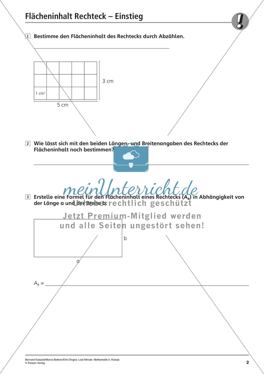 Last Minute: Flächeninhalt Rechteck Preview 4
