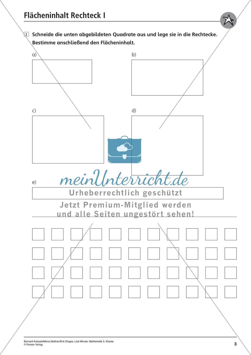Last Minute: Flächeninhalt Rechteck Preview 5