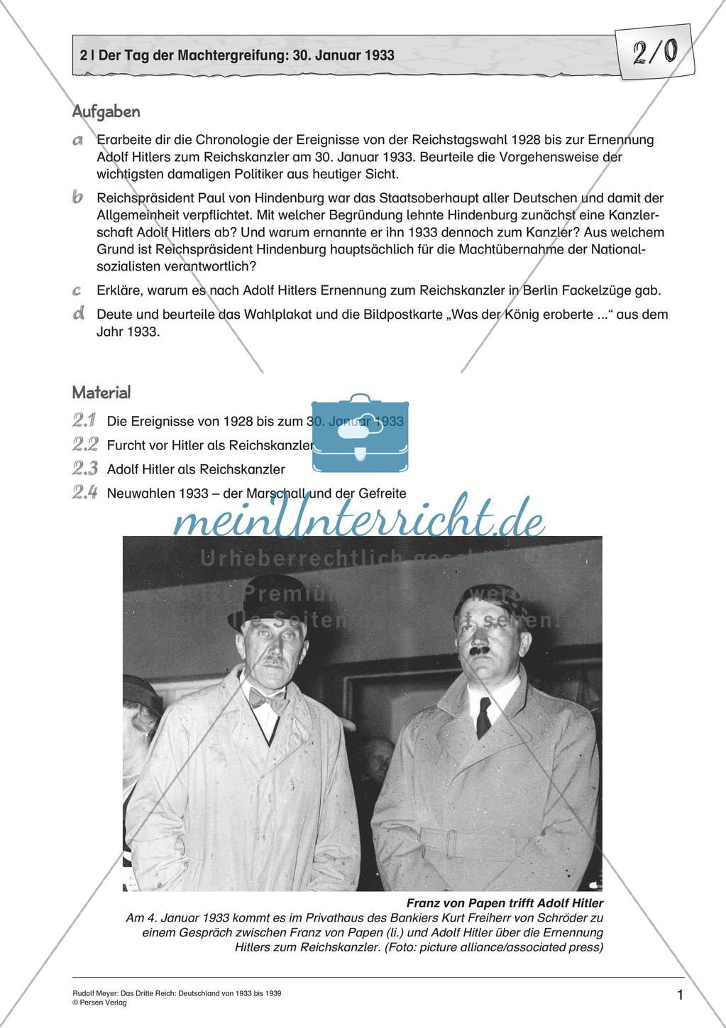 Das Dritte Reich: Der Tag der Machtergreifung/30.1.1933 Preview 3