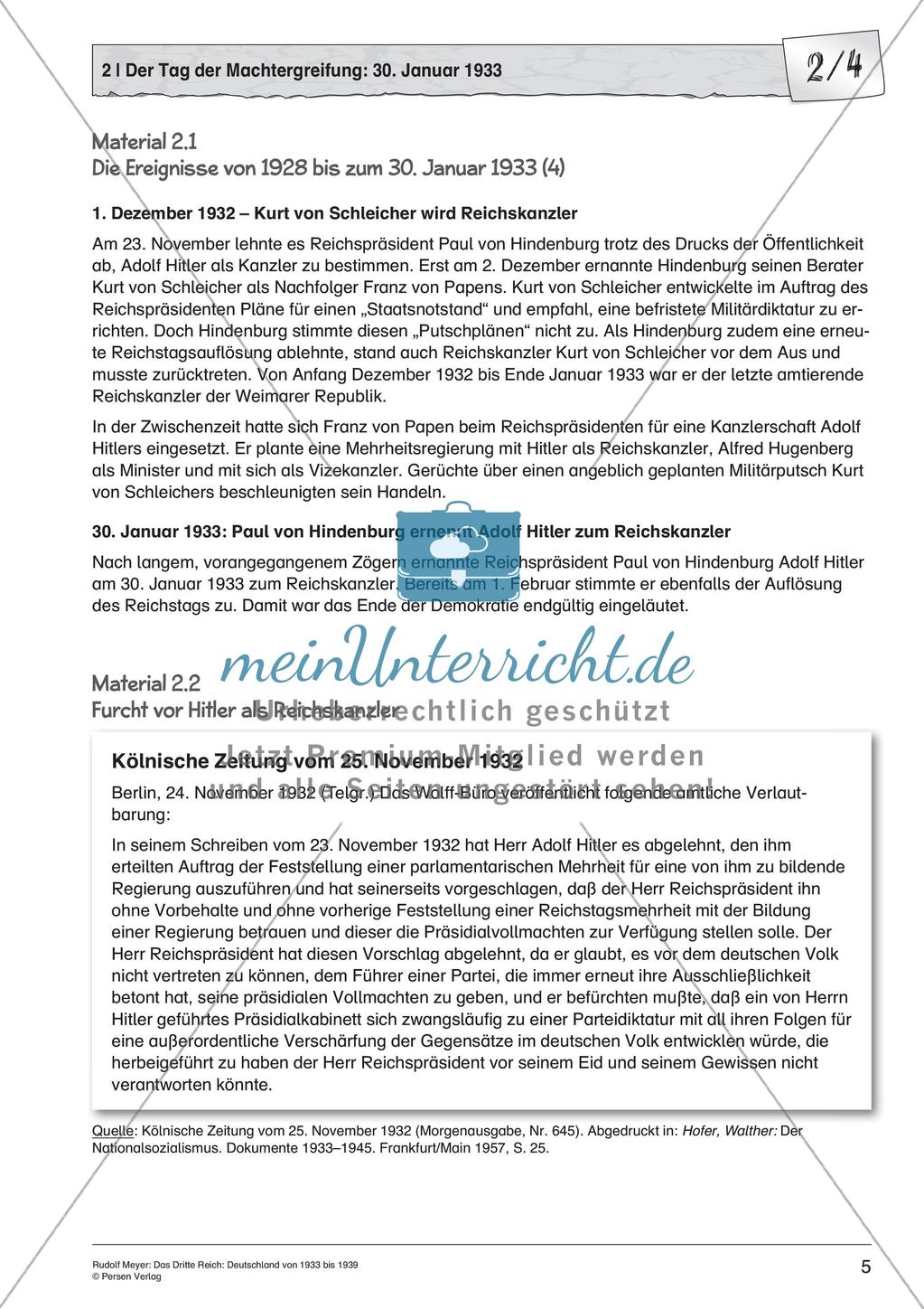 Das Dritte Reich: Der Tag der Machtergreifung/30.1.1933 Preview 7