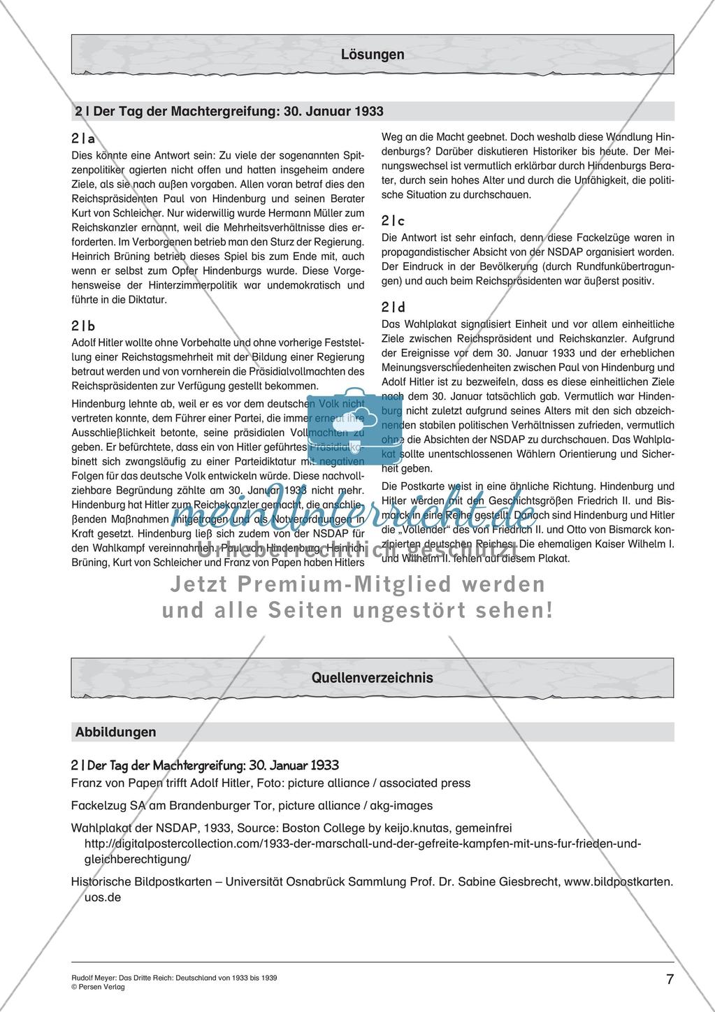 Das Dritte Reich: Der Tag der Machtergreifung/30.1.1933 Preview 9