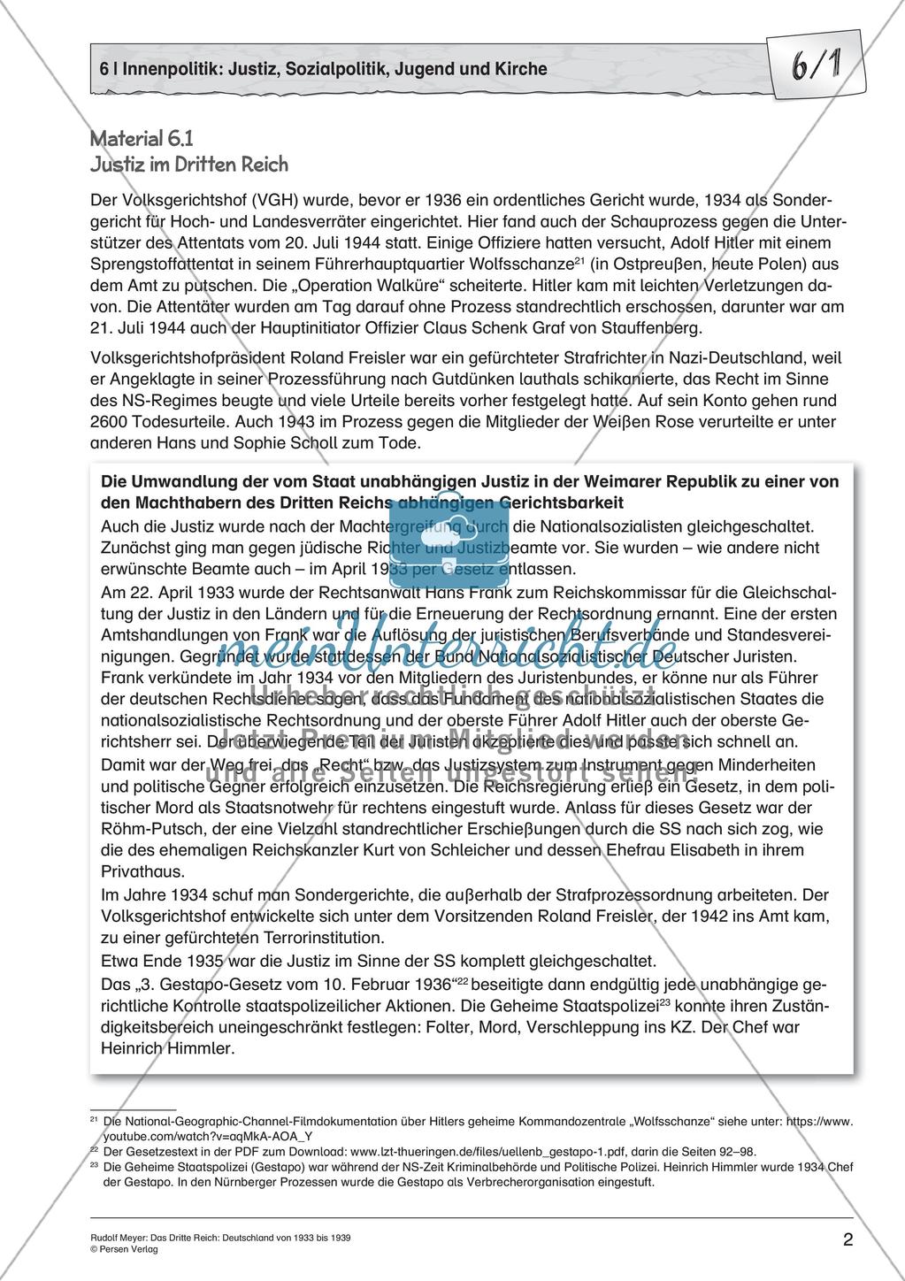 Das Dritte Reich: Die Innenpolitik Preview 4