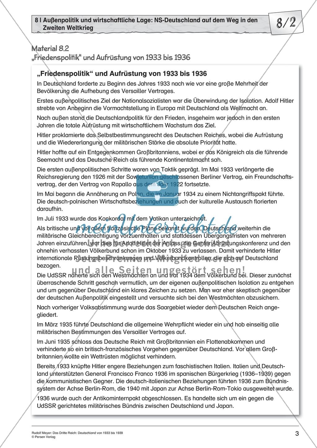 Das dritte Reich: Außenpolitik und wirtschaftliche Lage Preview 5