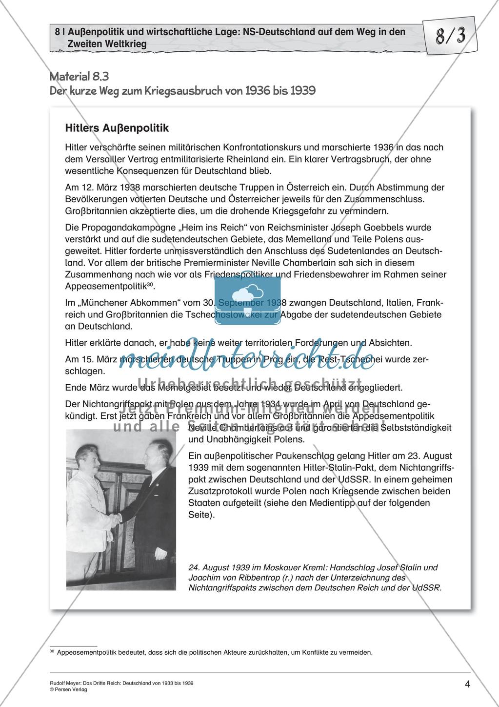 Das dritte Reich: Außenpolitik und wirtschaftliche Lage Preview 6