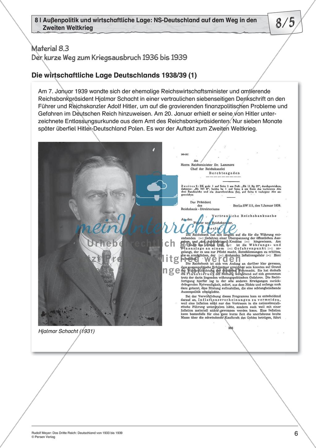 Das dritte Reich: Außenpolitik und wirtschaftliche Lage Preview 8