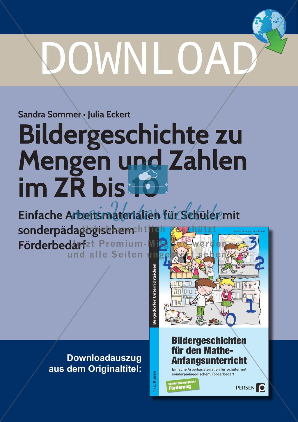 Bildergeschichte: Mengen und Zahlen im Zahlenraum 10 Preview 1